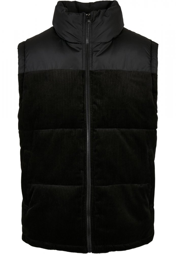 Cord Vest - black XL