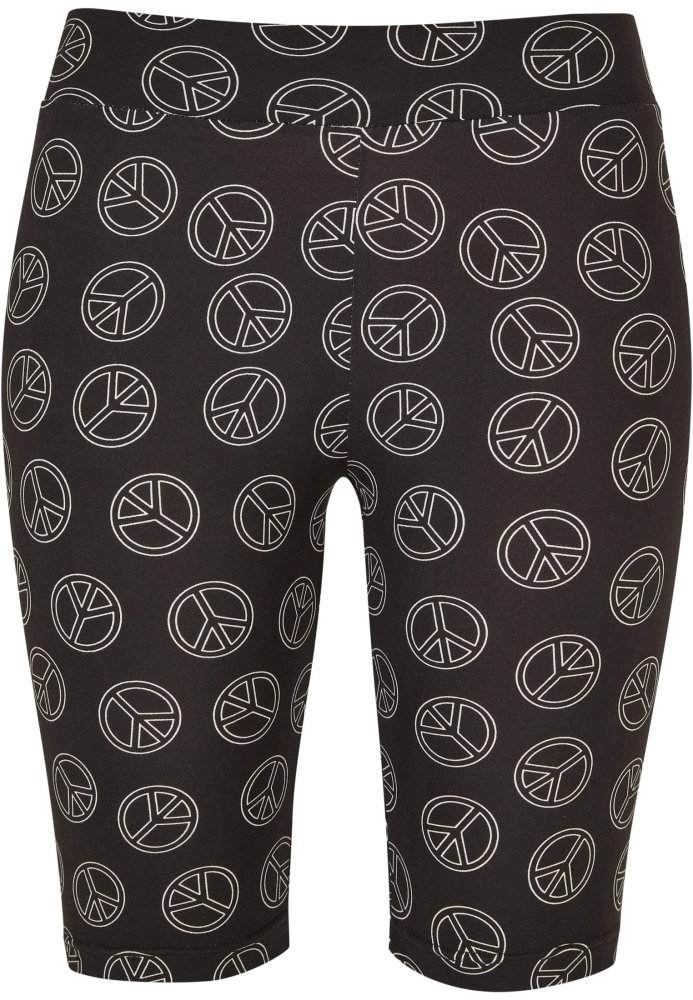 Ladies Soft AOP Cycle Shorts - blackpeace XL