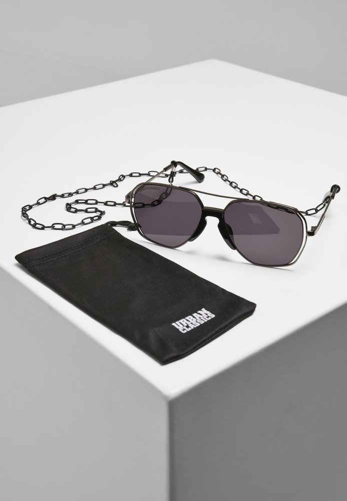 Sunglasses Karphatos with Chain - gunmetal/black