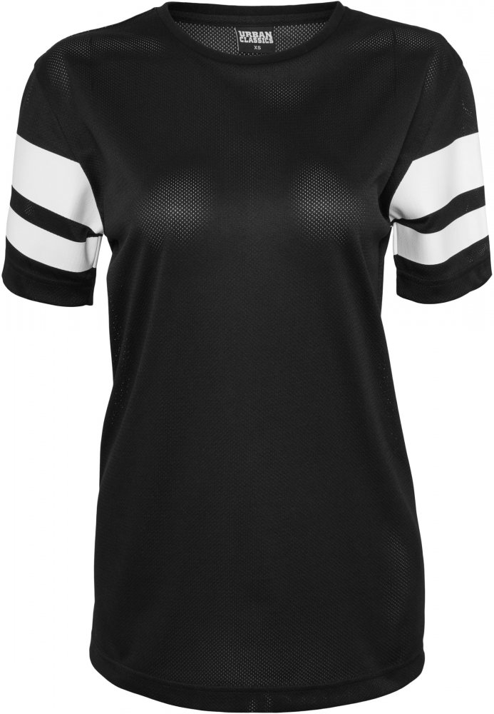 Ladies Stripe Mesh Tee S