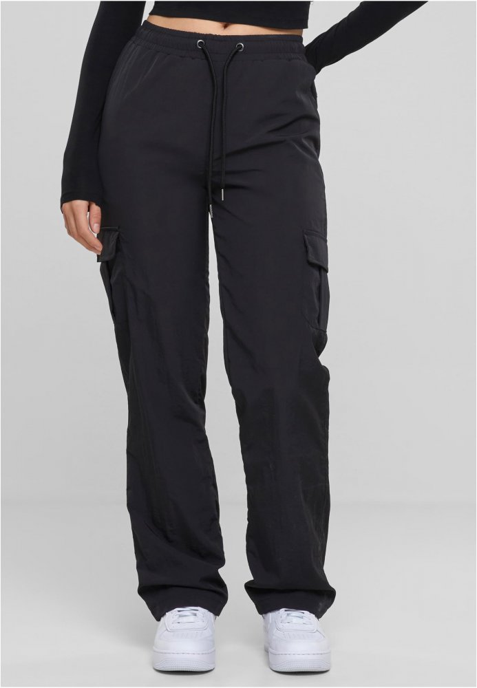 Ladies Nylon Cargo Pants - black XL