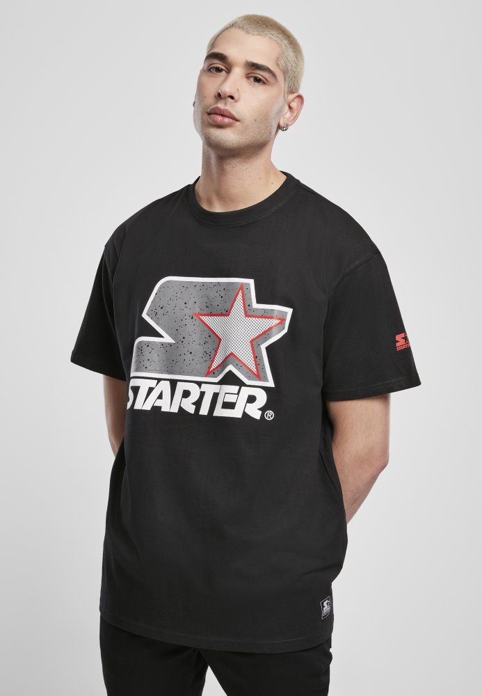 Starter Multicolored Logo Tee - blk/gry S