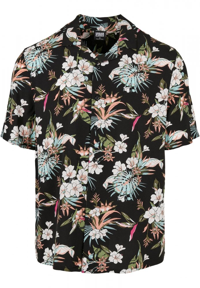 Blacktropical pánská košile Urban Classics Viscose AOP Resort Shirt 3XL