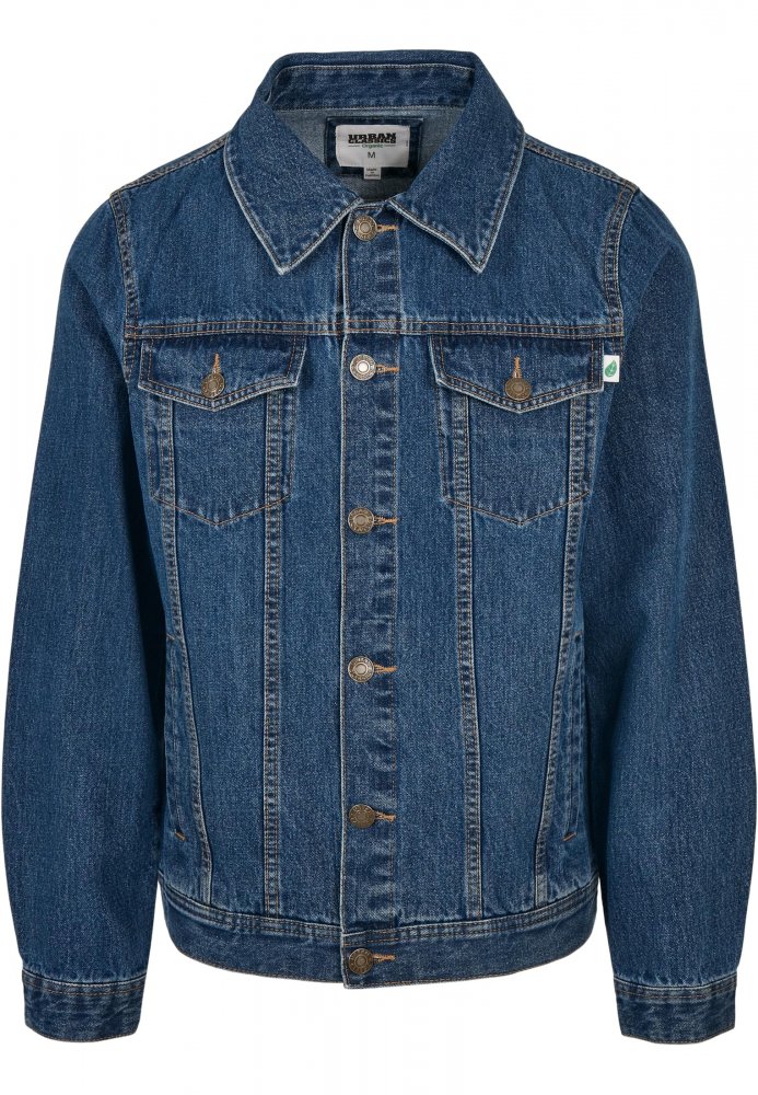 Modrá pánská džínová bunda Urban Classics Organic Basic Denim Jacket XS