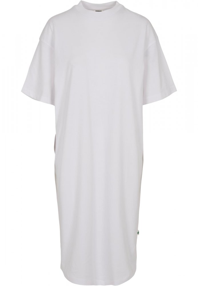 Ladies Organic Long Oversized Tee Dress - white XS