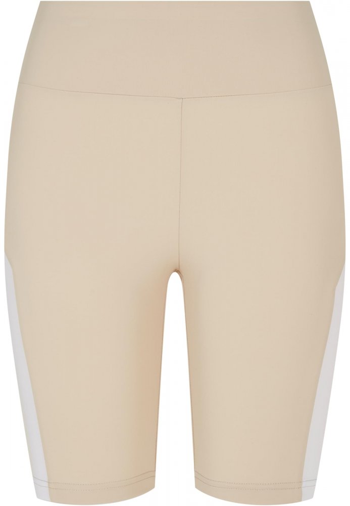 Ladies Color Block Cycle Shorts - softseagrass/white S