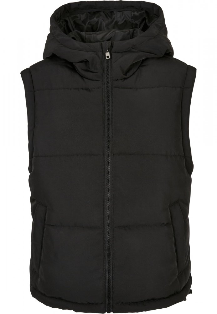 Ladies Recycled Twill Puffer Vest - black XL