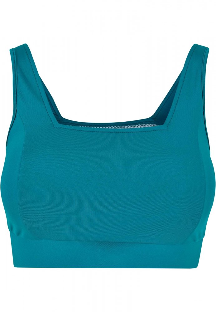 Ladies Recycled Squared Sports Bra - watergreen S