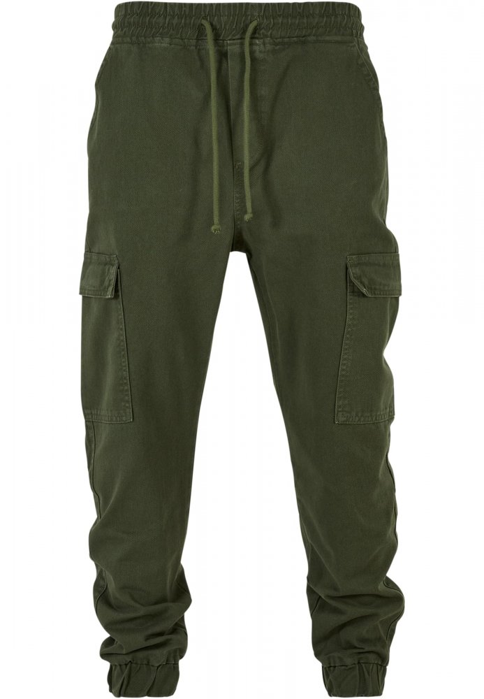 DEF Cargo pants pockets - khaki 34