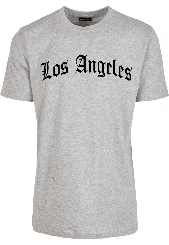 Los Angeles Wording Tee - heather grey S