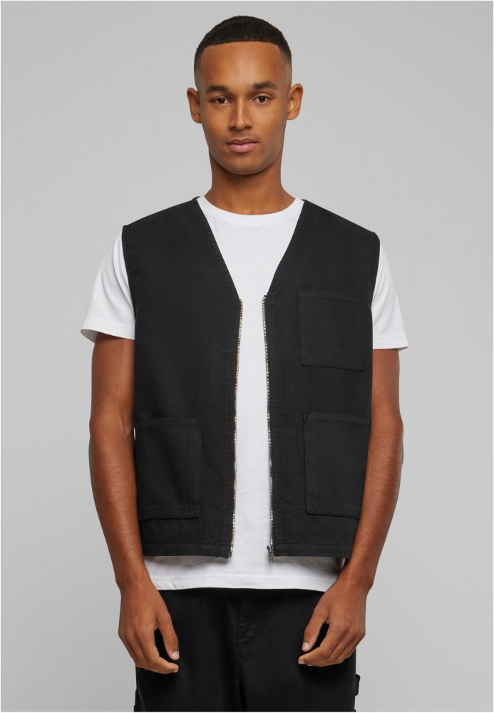 Organic Cotton Vest - black L