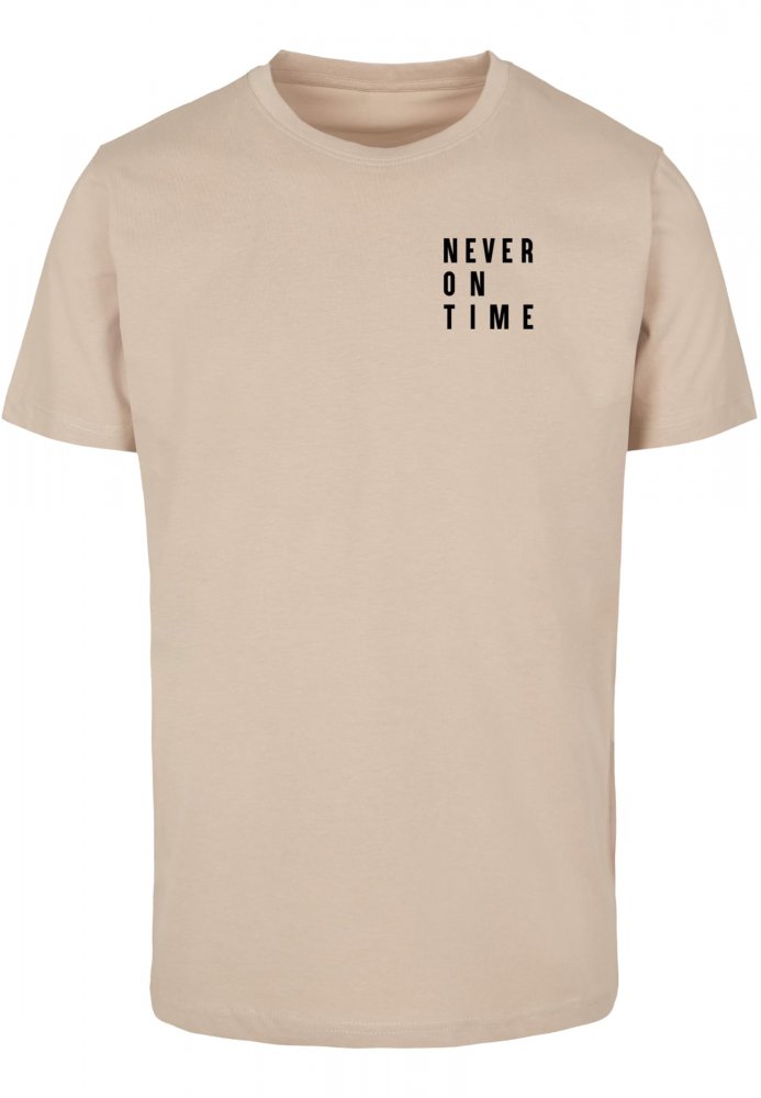 Never On Time Tee - sand M