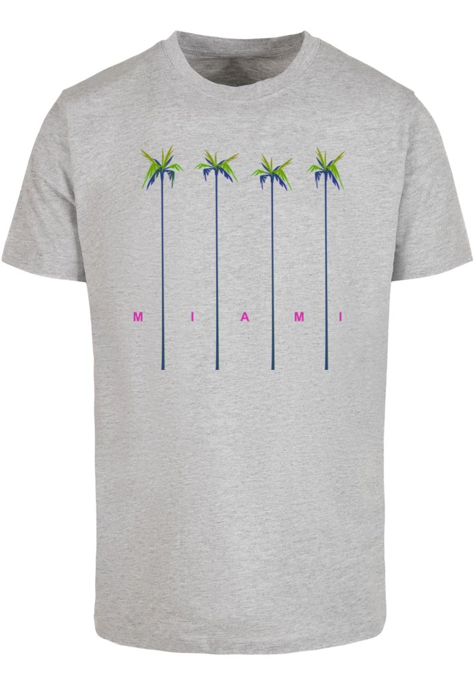 Miami Palms Tee - heather grey XS