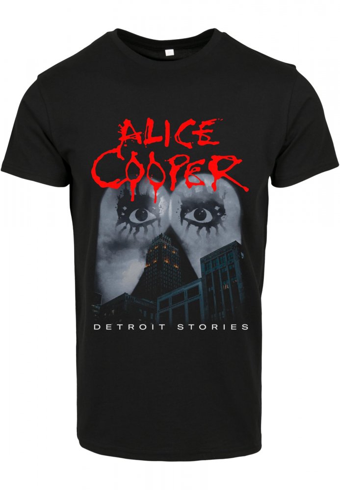 Černé pánské tričko Merchcode Alice Cooper Detroit Stories Tee S
