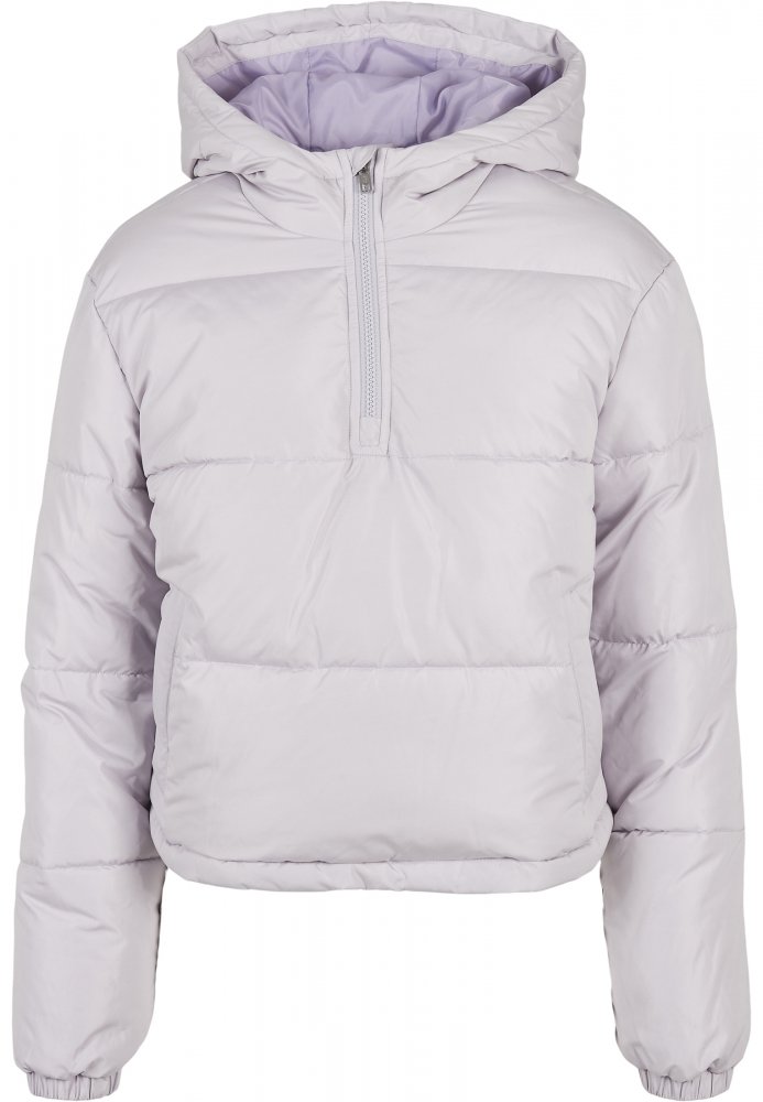 Ladies Puffer Pull Over Jacket - softlilac S