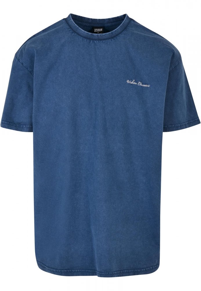 Oversized Small Embroidery Tee - spaceblue XL