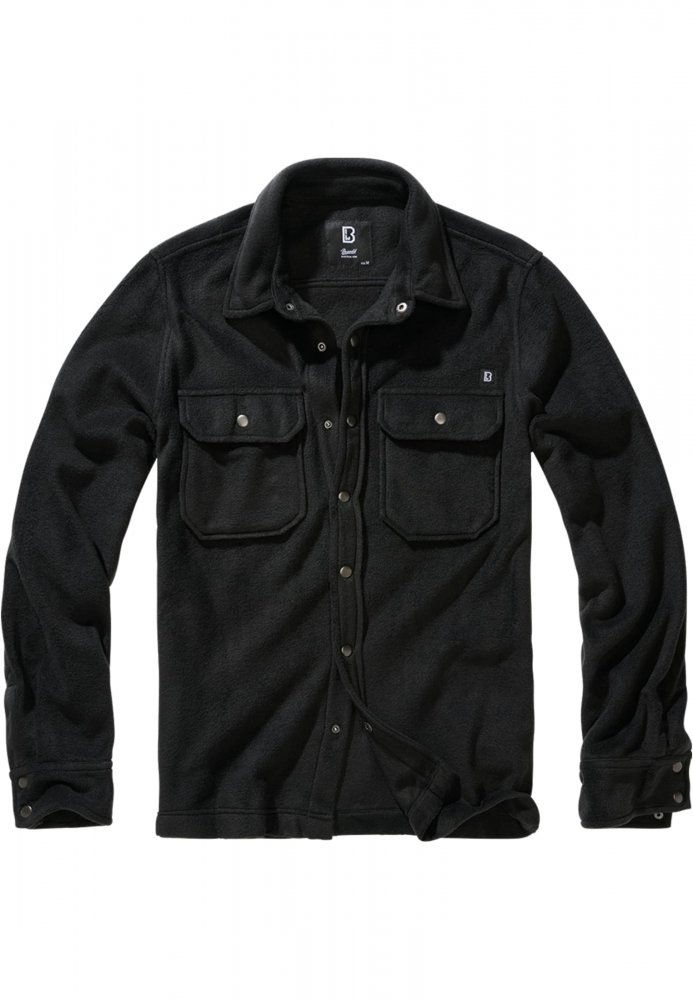 Jeff Fleece Shirt Long Sleeve - black 5XL
