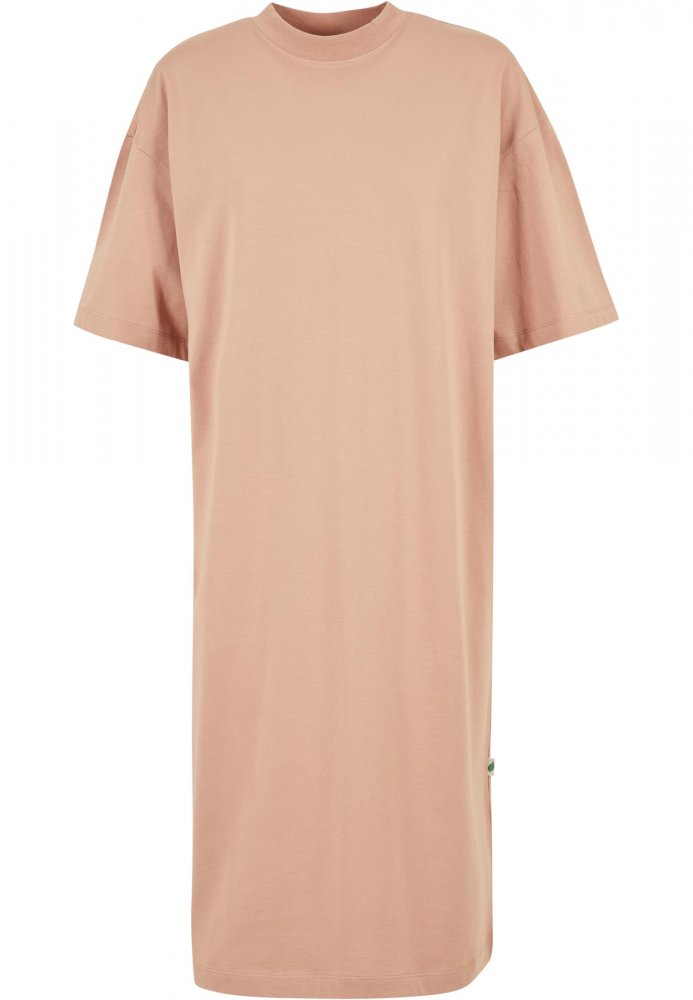 Ladies Organic Long Oversized Tee Dress - amber 5XL