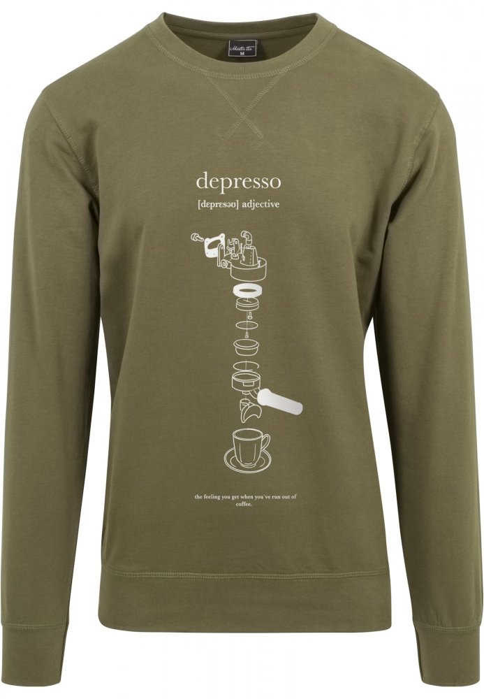 Depresso Crewneck - olive XS