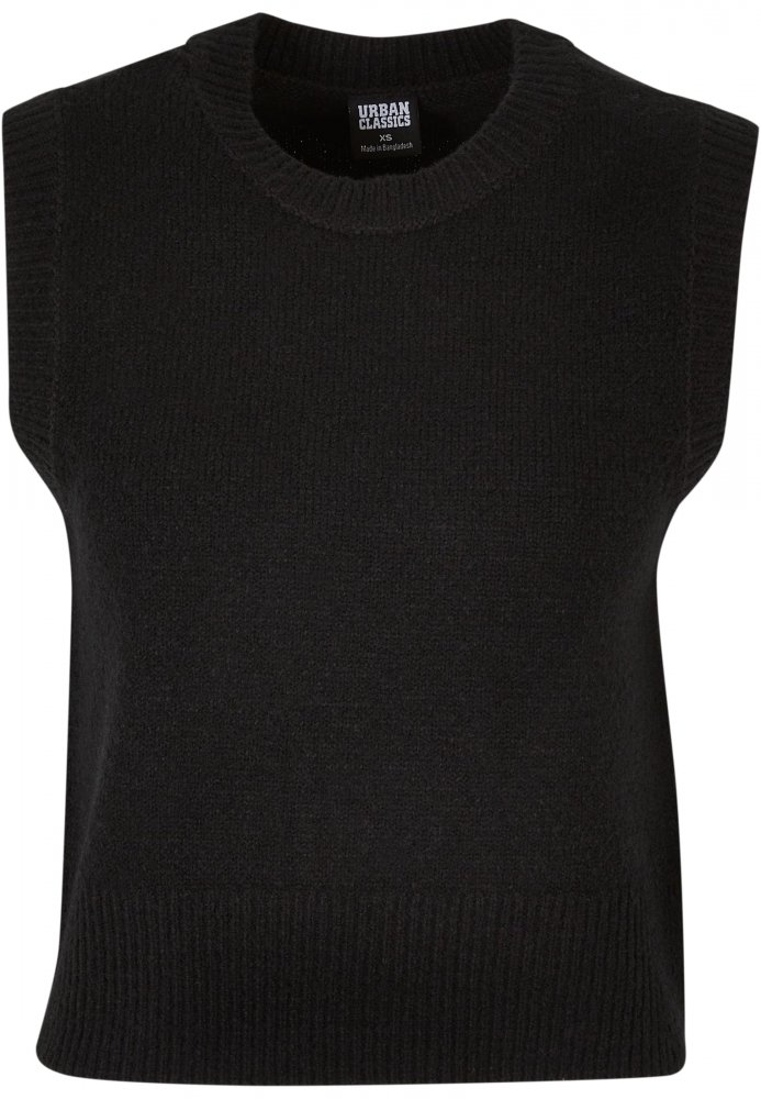 Ladies Knit Slipover - black XXL