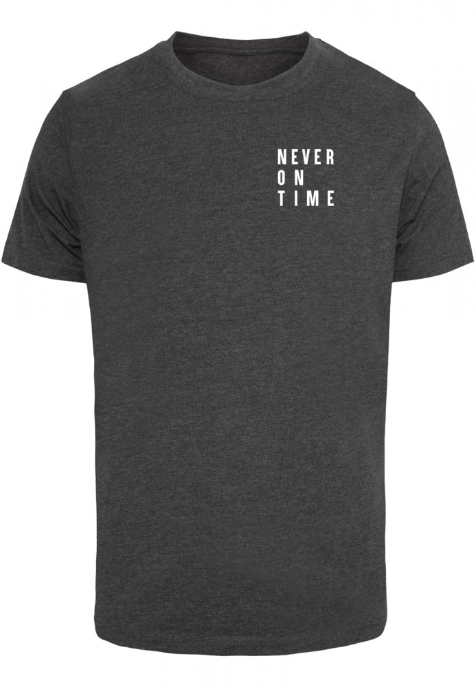 Never On Time Tee - charcoal M