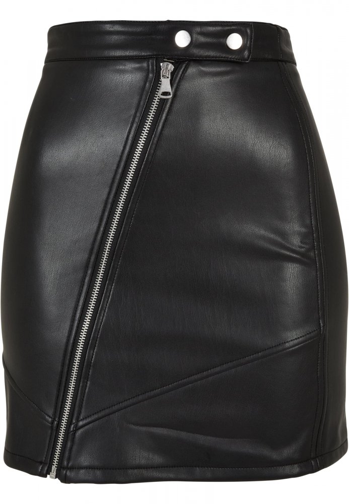 Ladies Synthetic Leather Biker Skirt M
