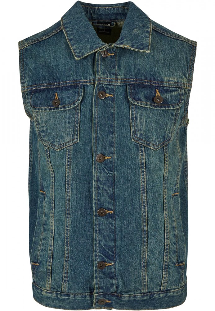 Pánská džínová vesta Urban Classics - modrá XL