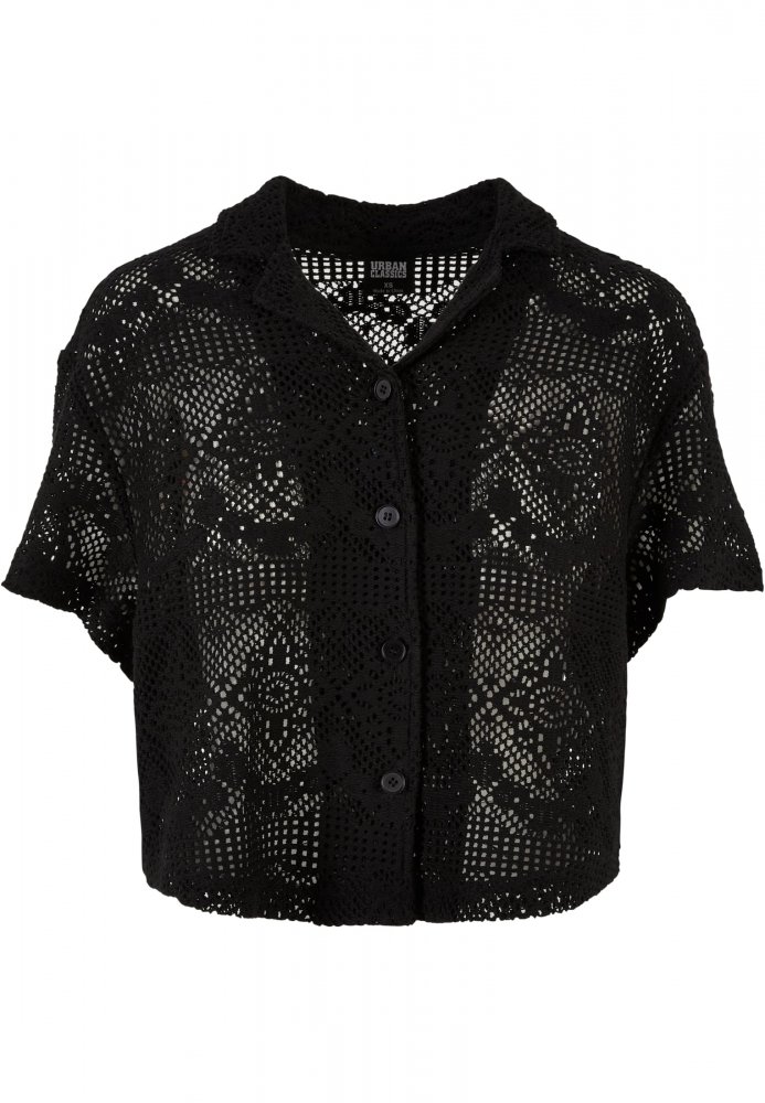 Ladies Crochet Lace Resort Shirt 3XL