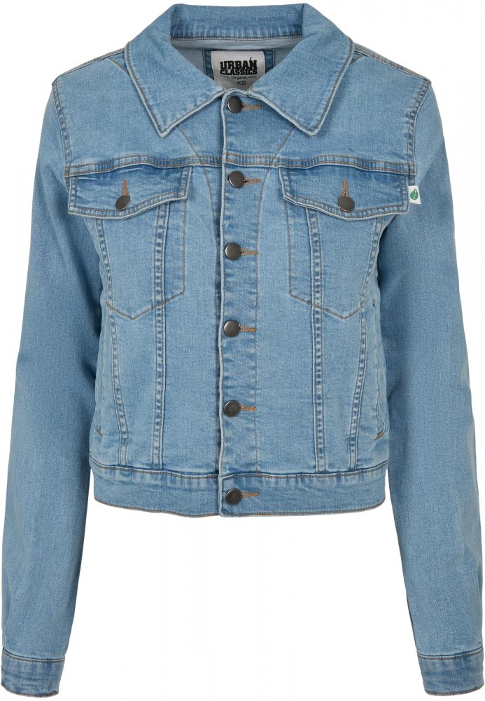Světle modrá dámská džínová bunda Urban Classics Ladies Organic Denim Jacket L
