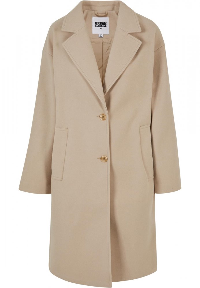 Světlý dámský kabát Urban Classics Oversized Long L