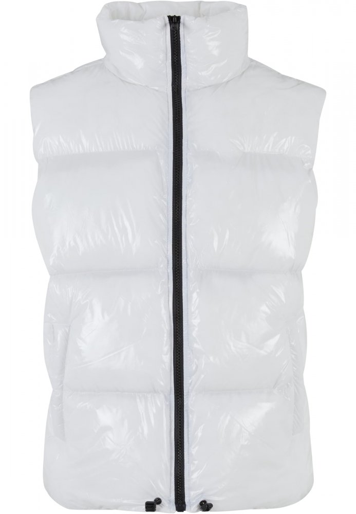DEF Shiny Puffer vest - white 3XL