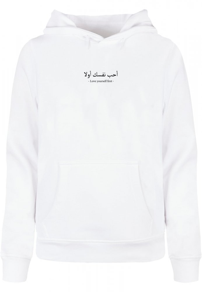 Ladies Love Yourself First Basic Hoody - white XL