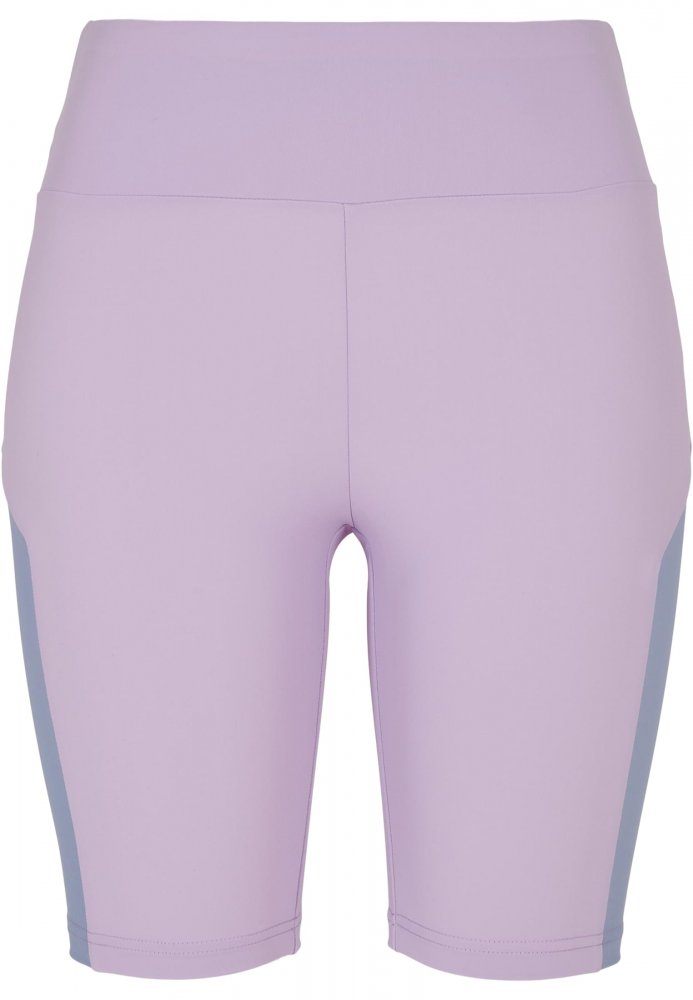 Ladies Color Block Cycle Shorts - lilac/violablue 5XL