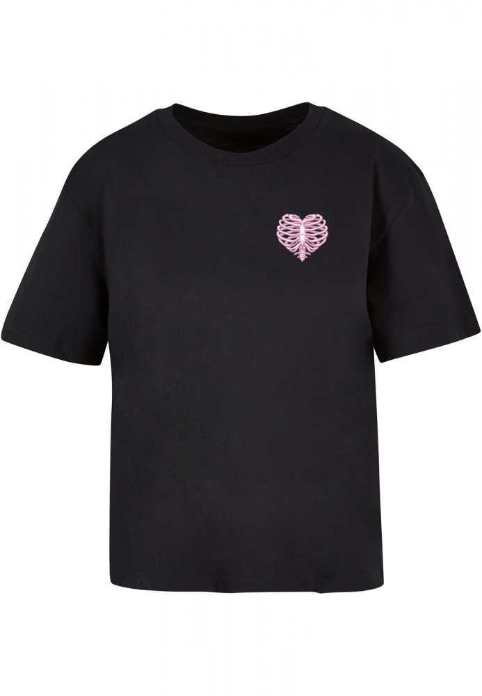 Heart Cage Rose Tee - black L
