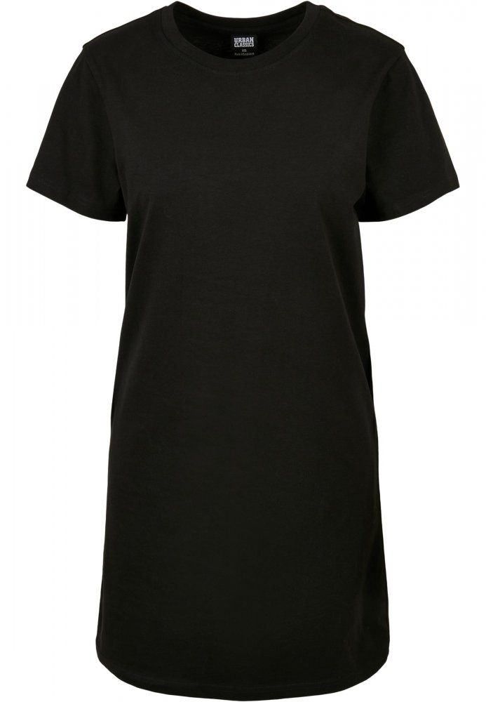 Ladies Recycled Cotton Boxy Tee Dress - black 3XL