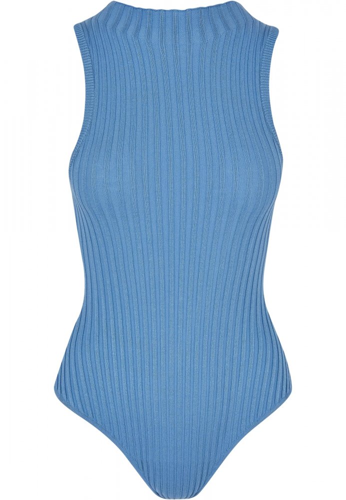 Ladies Rib Knit Sleevless Body - horizonblue 3XL