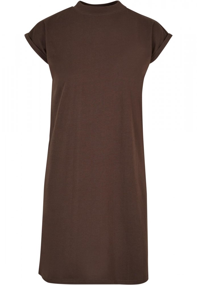 Ladies Turtle Extended Shoulder Dress - brown 4XL