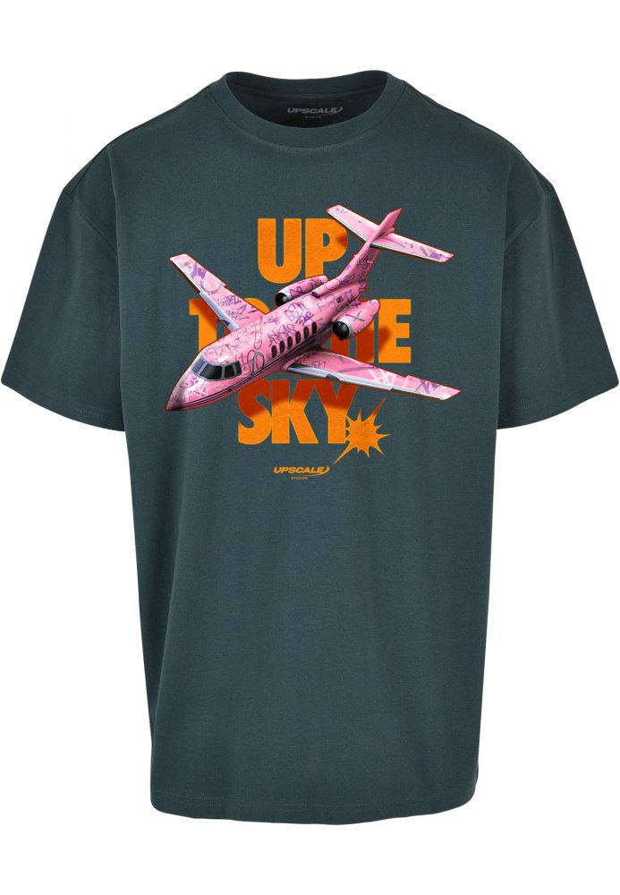 Up to the Sky Oversize Tee - bottlegreen XL