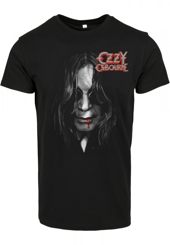Černé pánské tričko Merchcode Ozzy Osbourne Face Of Madness Tee M