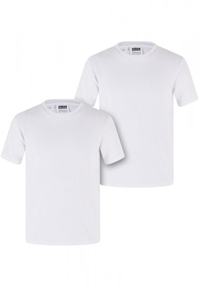 Girls Stretch Jersey Tee 2-Pack - white+white 122/128