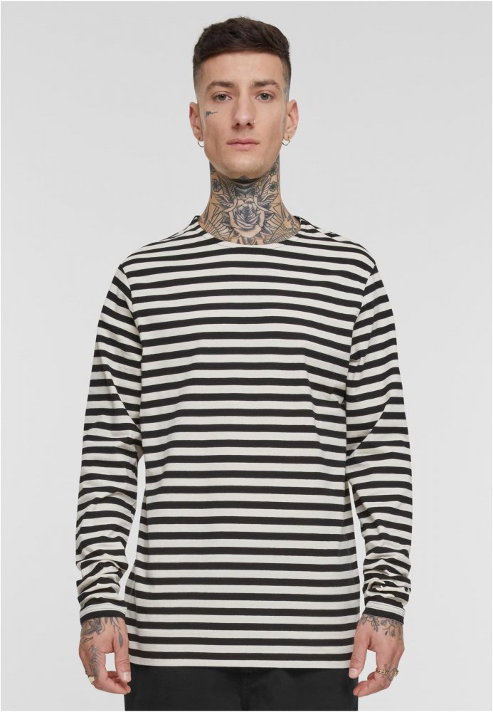 Regular Stripe LS - whitesand/black S