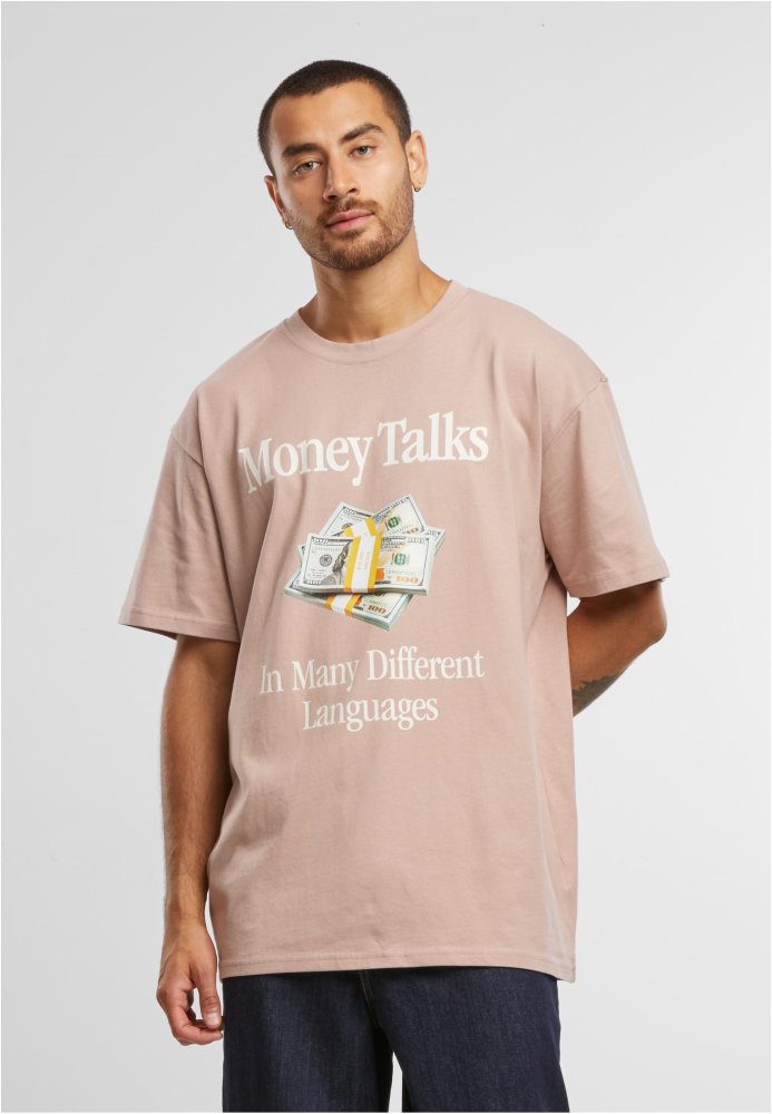 Money Talks Oversize Tee - duskrose M