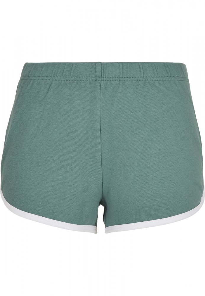 Ladies Organic Interlock Retro Hotpants - paleleaf/white XL