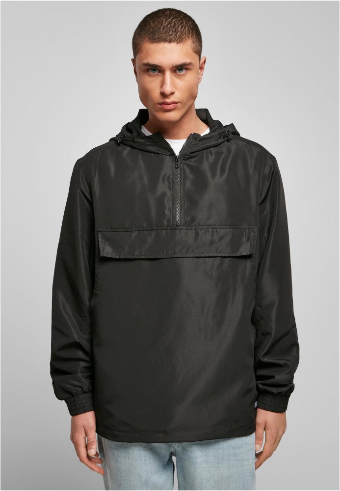Recycled Basic Pull Over Jacket - black L