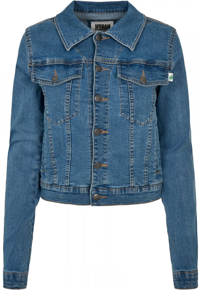 Modrá dámská džínová bunda Urban Classics Ladies Organic Denim Jacket XS