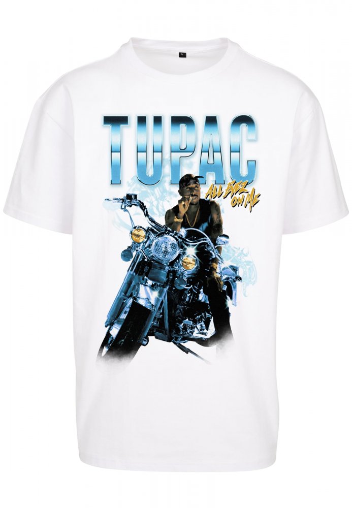 Tupac All Eyez On Me Anniversary Oversize Tee - white S