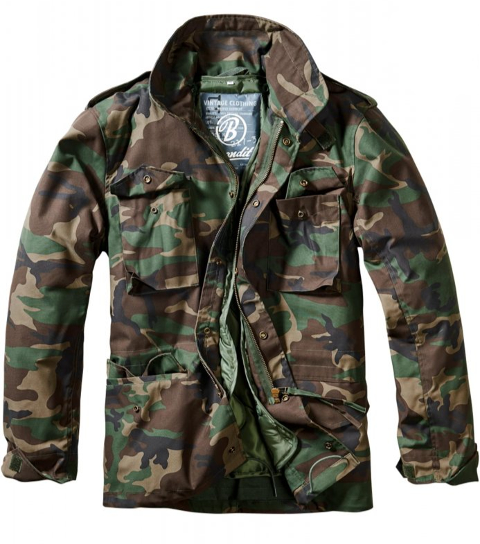 Olivově maskáčová pánská bunda Brandit M-65 Field Jacket M