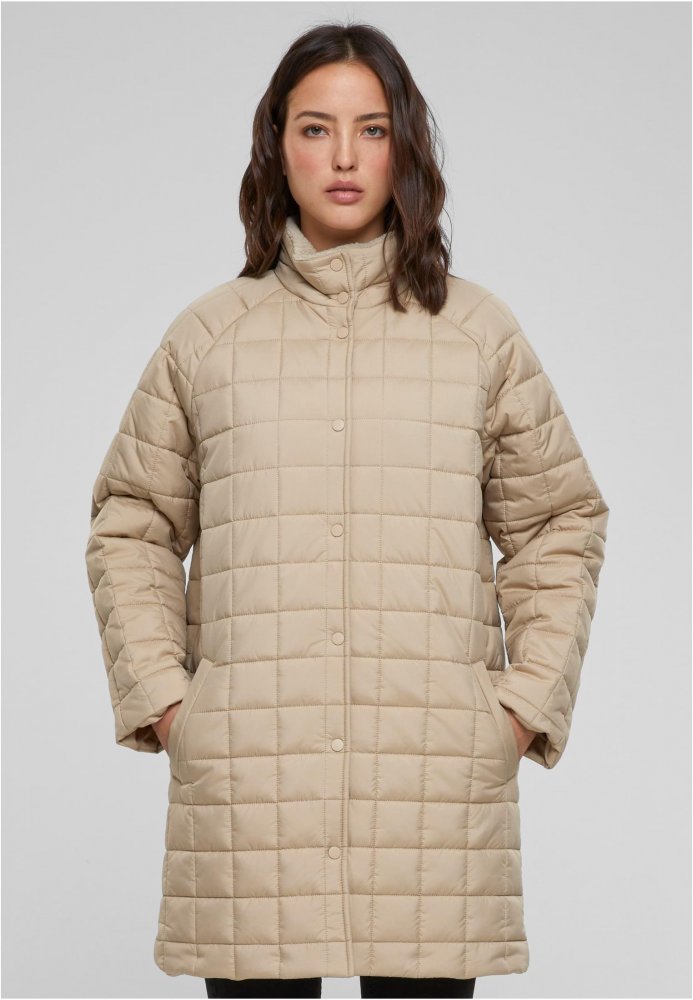 Ladies Quilted Coat - wetsand 5XL