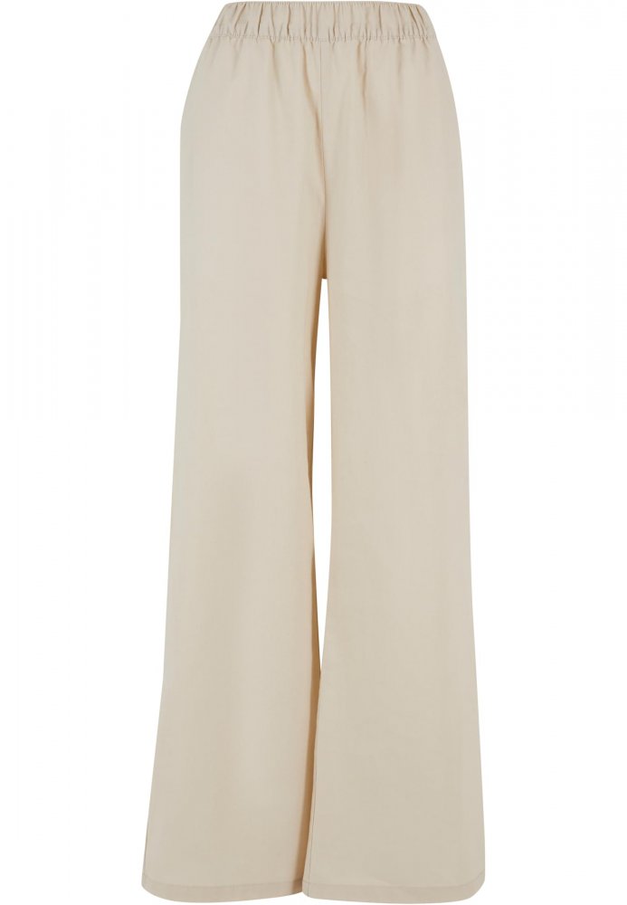 Ladies Linen Mixed Wide Pants - softseagrass L
