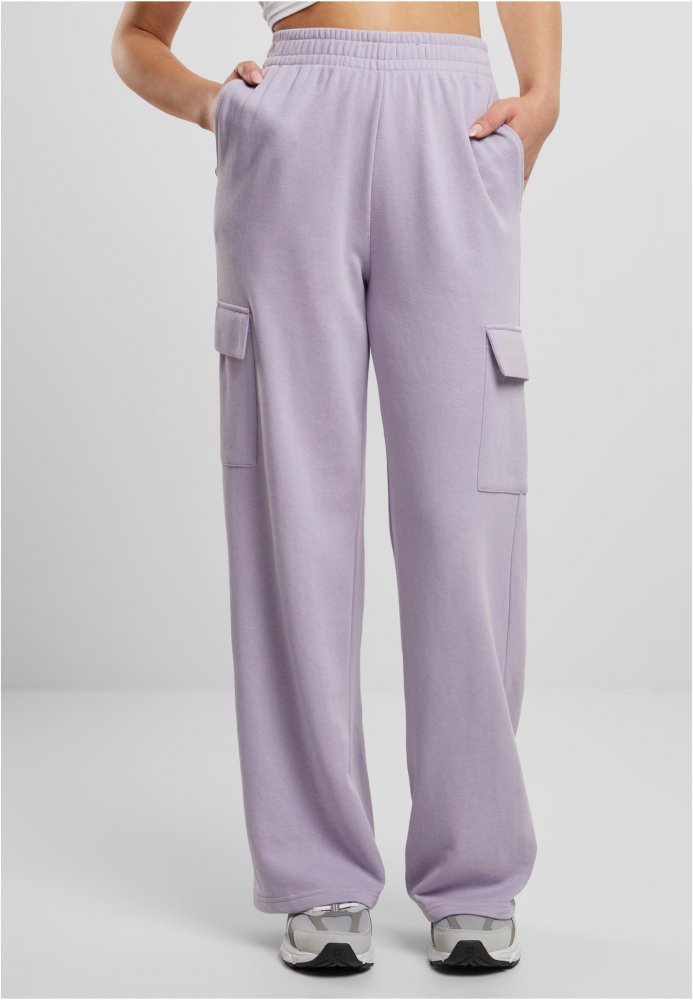 Ladies Baggy Light Terry Sweat Pants - dustylilac XL